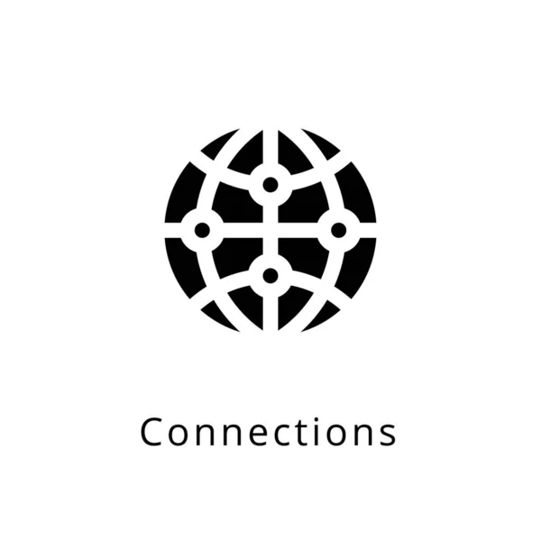 Verbindungen Symbol Vektor Logotyp — Stockvektor