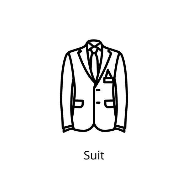 Suit Icon Vector Logotype — Stock Vector