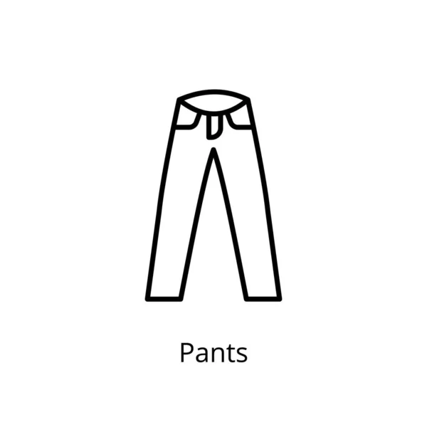 Icône Pantalon Dans Vecteur Logotype — Image vectorielle