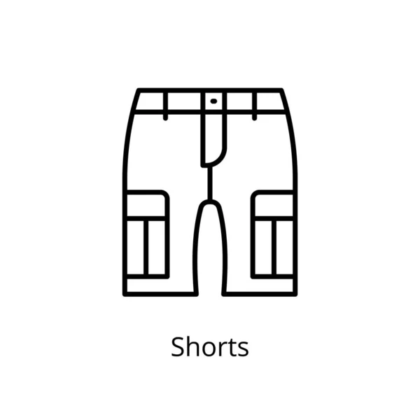 Icono Pantalones Cortos Vector Logotipo — Archivo Imágenes Vectoriales