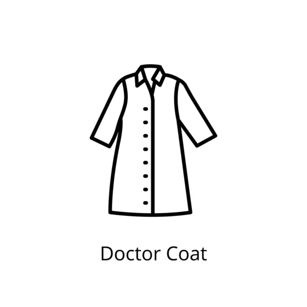 Doktor Coat Ikonen Vektor Logotyp — Stock vektor