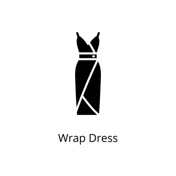 Wrap Dress Icon Vector Logotype — Stock Vector