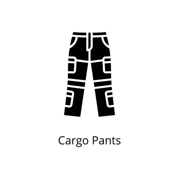 Icono Pantalones Carga Vector Logotipo — Archivo Imágenes Vectoriales