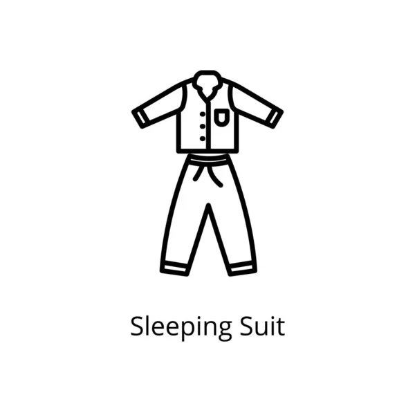 Sleeping Suit Icon Vector Logotype — Stock Vector