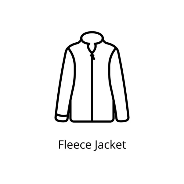 Fleece Jacket Icono Vector Logotipo — Vector de stock
