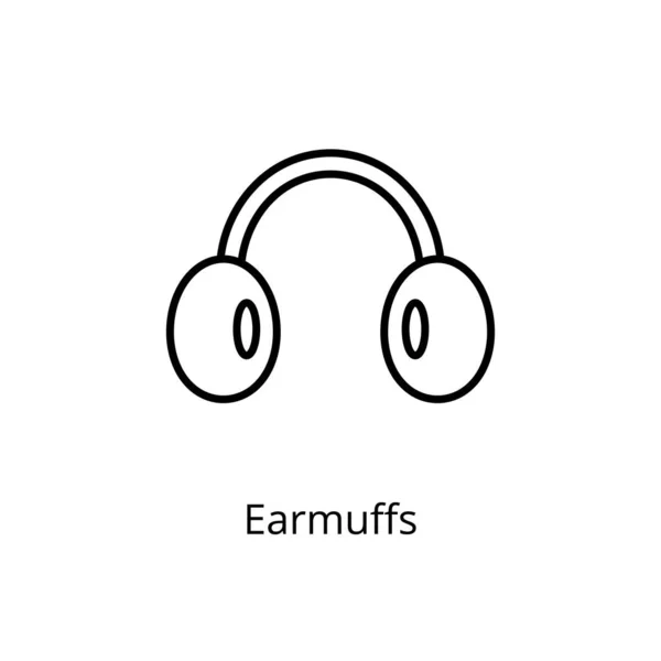Ohrenschützer Symbol Vektor Logotyp — Stockvektor