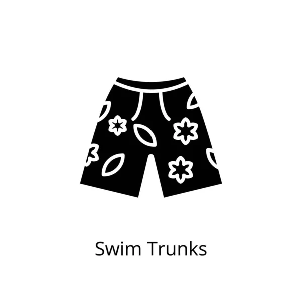 Úszás Trunks Ikon Vektorban Logotípus — Stock Vector