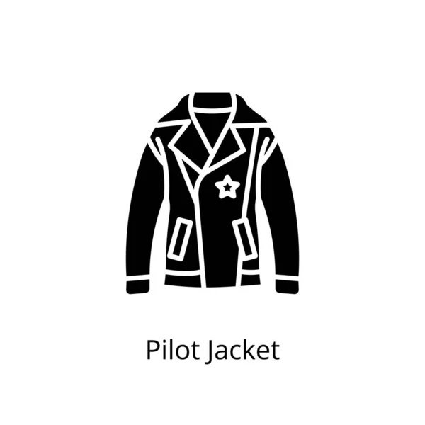 Piloot Jacket Icoon Vector Logotype — Stockvector