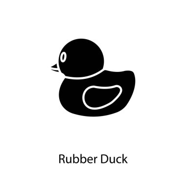 Rubber Duck simgesi vektörde. Logotype