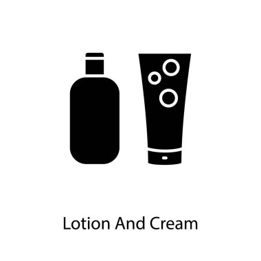 Vektör olarak losyon ve krem ikonu. Logotype