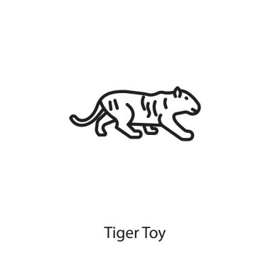 Vektör olarak Tiger Toy simgesi. Logotype