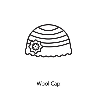 Yün kapağı simgesi vektörde. Logotype