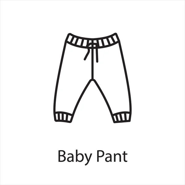 Baby Pant Icono Vector Logotipo — Archivo Imágenes Vectoriales