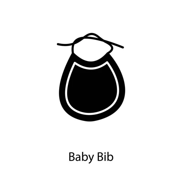 Baby Bib Icono Vector Logotipo — Vector de stock