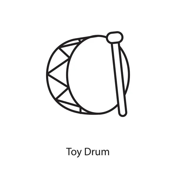 Toy Drum Icono Vector Logotipo — Vector de stock