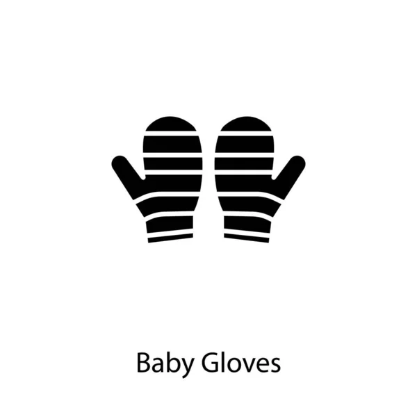 Ícone Luvas Bebê Vetor Logotipo —  Vetores de Stock