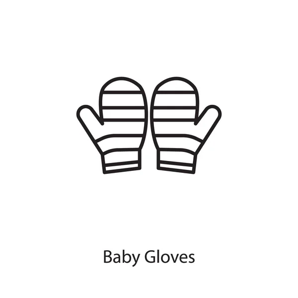 Εικονίδιο Baby Gloves Διάνυσμα Λογότυπο — Διανυσματικό Αρχείο