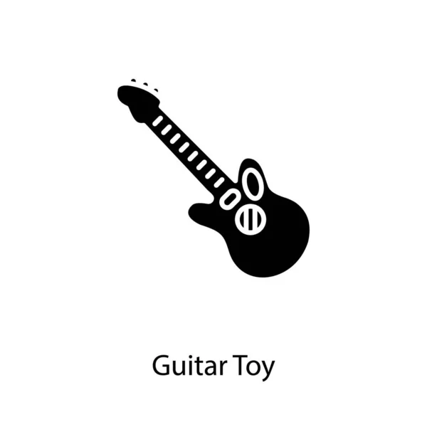 Icono Juguete Guitarra Vector Logotipo — Archivo Imágenes Vectoriales