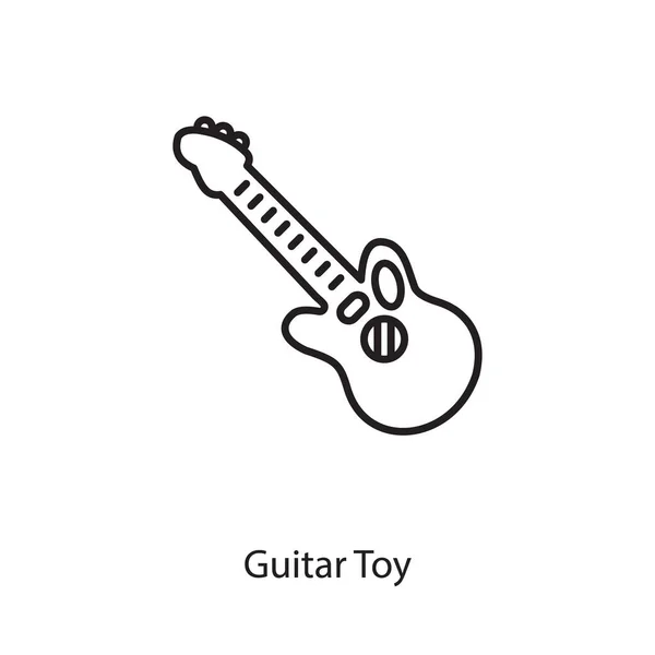 Icono Juguete Guitarra Vector Logotipo — Vector de stock