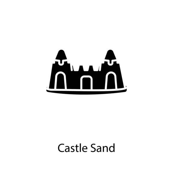 Castle Sand Icono Vector Logotipo — Vector de stock