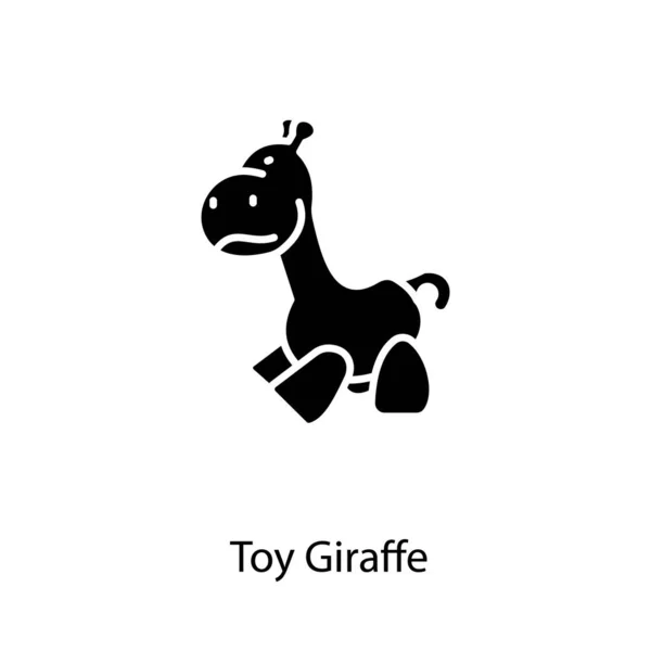 Toy Giraffe Icoon Vector Logotype — Stockvector