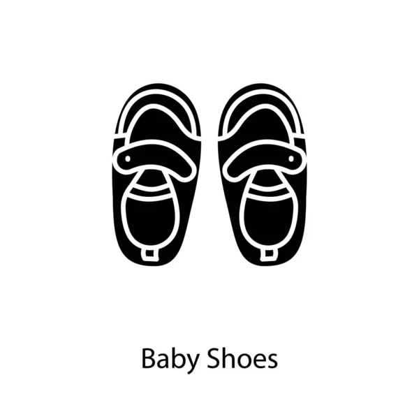 Baby Shoes Ikonen Vektor Logotyp — Stock vektor