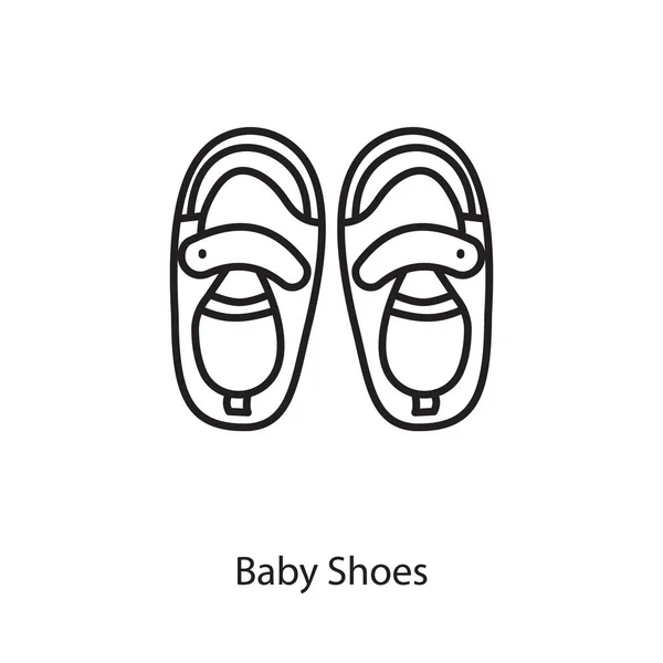 Baby Shoes Ikonen Vektor Logotyp — Stock vektor