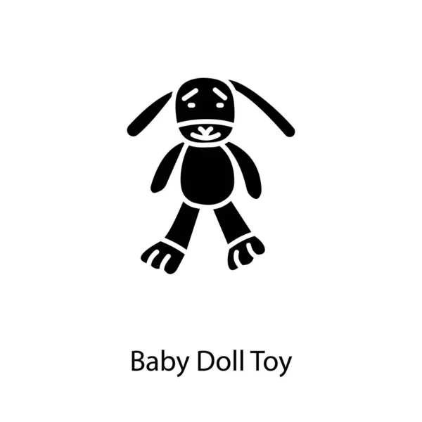 Baby Doll Toy Icon Vector Logotype — Stock Vector