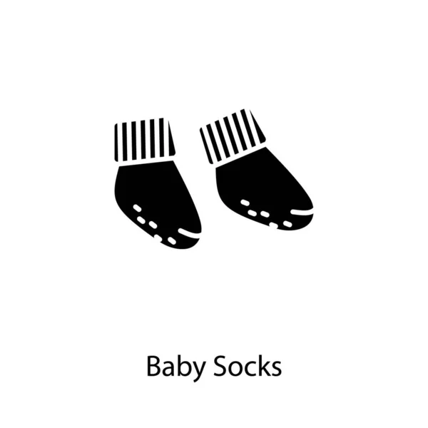 婴儿袜子图标在病媒 标识类型 — 图库矢量图片