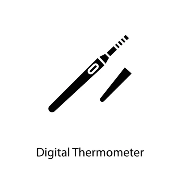 Digitális Hőmérő Ikon Vektorban Logotípus — Stock Vector