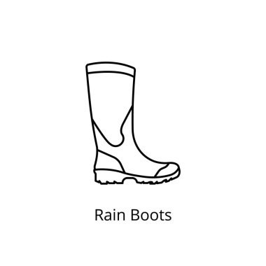 Rain Boots simgesi vektörde. Logotype