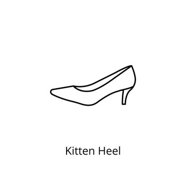 Vektör olarak kedi topuğu simgesi. Logotype