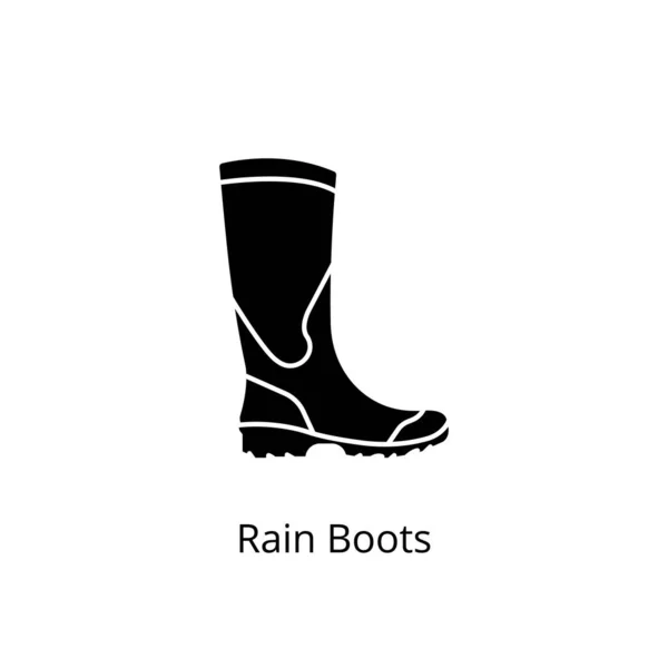 雨のブーツのアイコンベクトルです ロゴタイプ — ストックベクタ