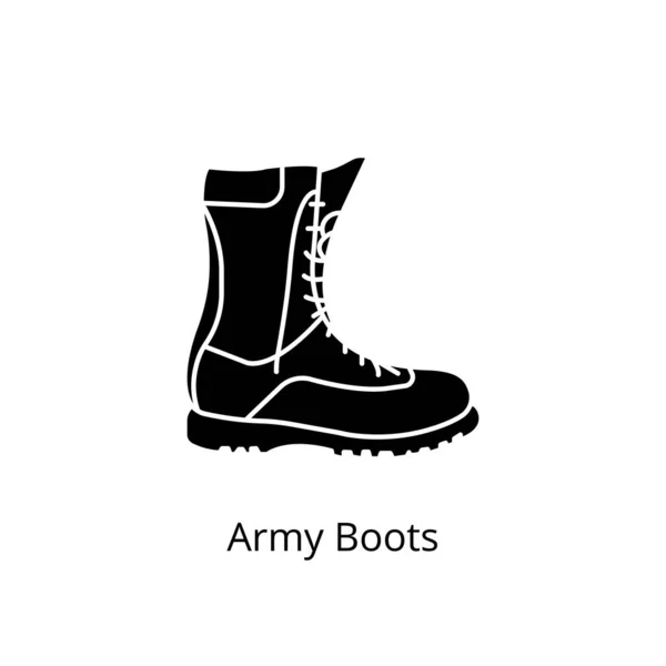 Ikona Army Boots Vektoru Logotyp — Stockový vektor