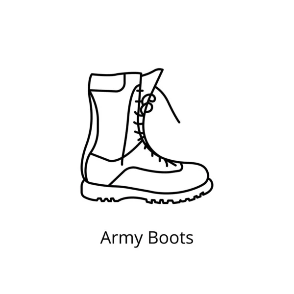 Icono Army Boots Vector Logotipo — Archivo Imágenes Vectoriales