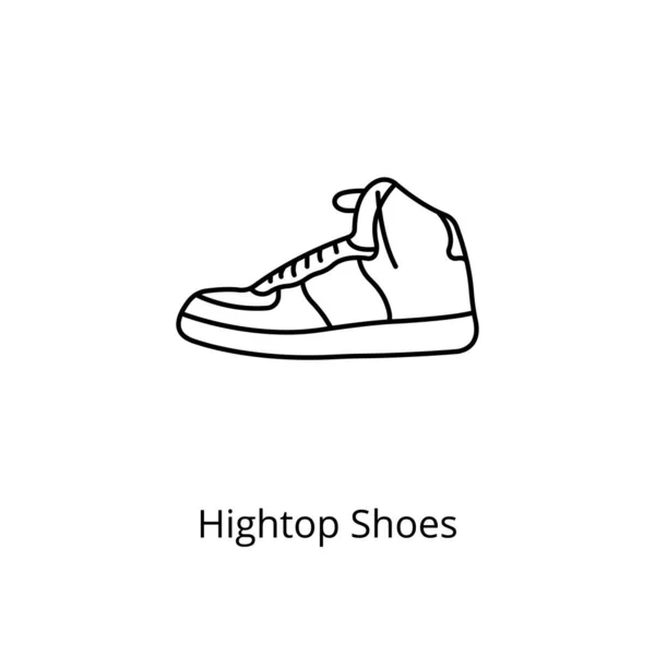 High Top Sapatos Ícone Vetor Logotipo — Vetor de Stock