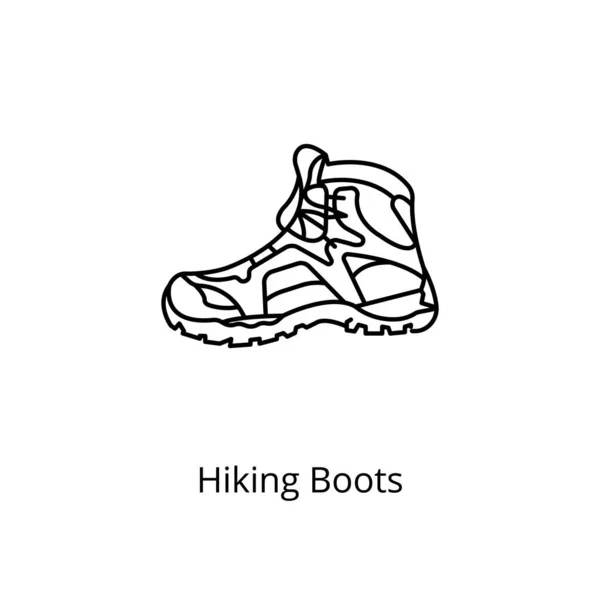 Hiking Botas Ícone Vetor Logotipo — Vetor de Stock