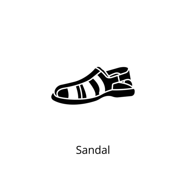 Ícone Sandália Vetor Logotipo — Vetor de Stock