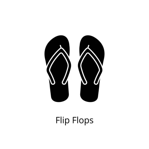Flip Flops Icono Vector Logotipo — Archivo Imágenes Vectoriales