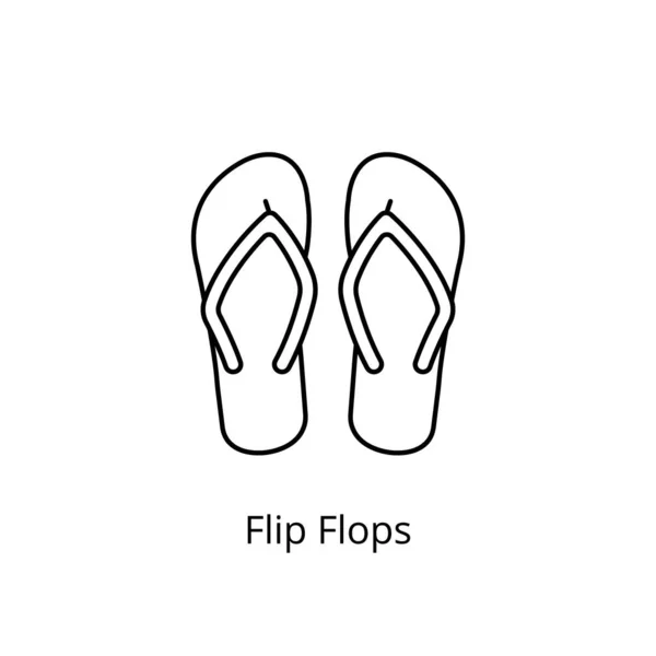 Flip Flops Ikonen Vektor Logotyp — Stock vektor