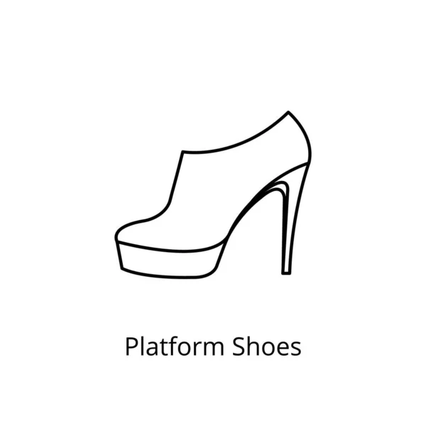 Sapatos Plataforma Ícone Vetor Logotipo —  Vetores de Stock