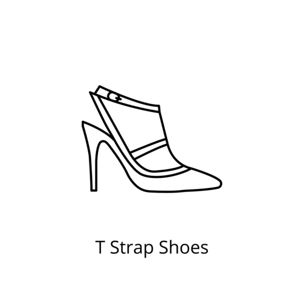 Strap Shoes Ícone Vetor Logotipo —  Vetores de Stock