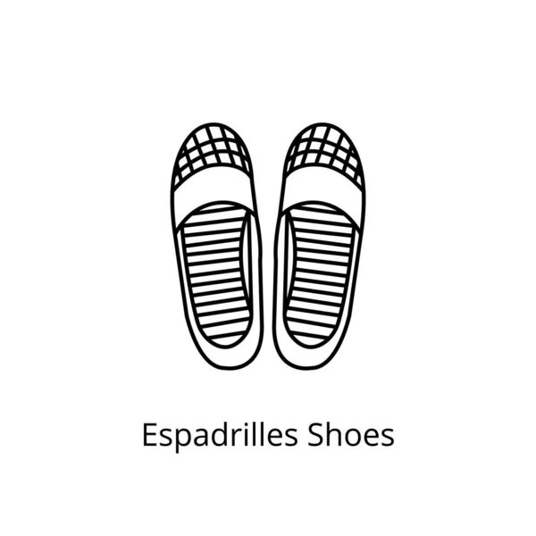 Espadrilles Shoes Ikon Vektorban Logotípus — Stock Vector