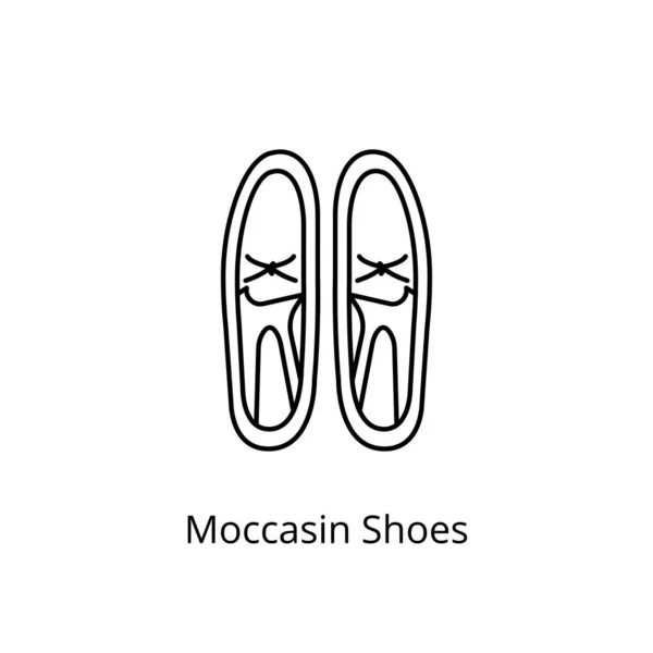 Mocasín Zapatos Icono Vector Logotipo — Archivo Imágenes Vectoriales