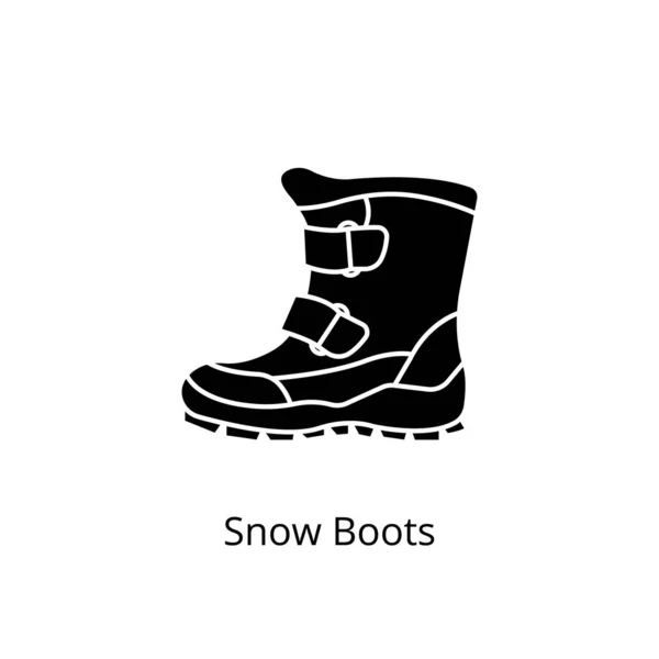 Botas Nieve Icono Vector Logotipo — Archivo Imágenes Vectoriales