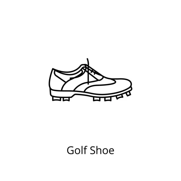 Ícone Sapato Golfe Vector Logotipo — Vetor de Stock