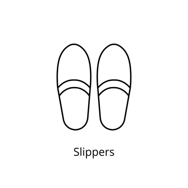 Slippers Icon Vector Logotype — Stock Vector