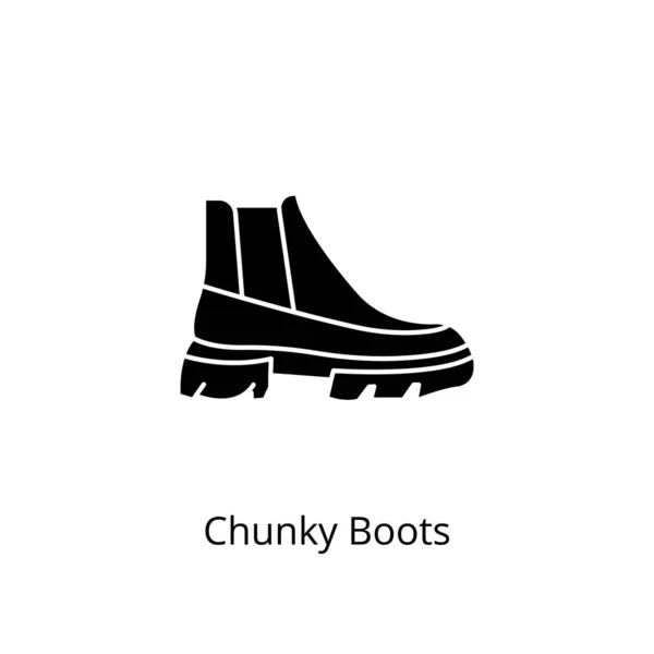 Ikona Chunky Boots Vektoru Logotyp — Stockový vektor