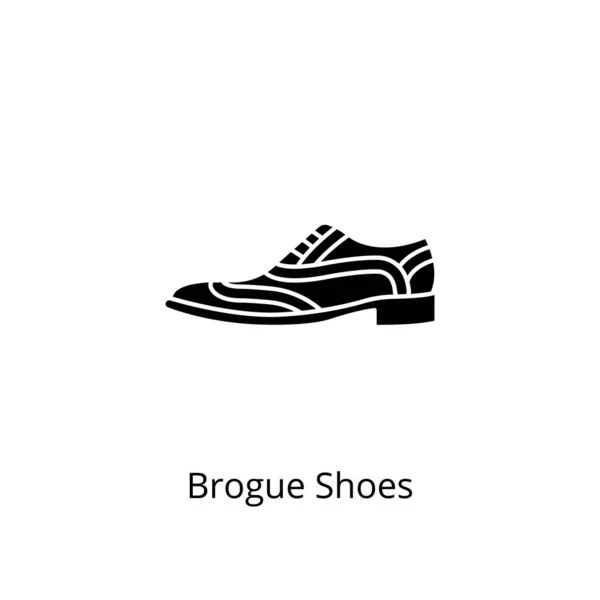 Brogue Shoes Ikon Vektorban Logotípus — Stock Vector