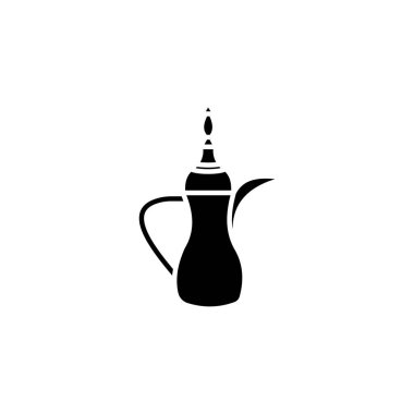 Vektör olarak kahve Dallah ikonu. Logotype